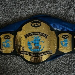 WWE Gold and Blue Heavyweight Wrestling Champion Belt